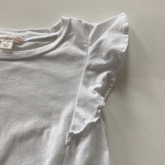 Girls J. Crew Crewcuts Peolum Short Ruffle Sleeve Top - Picture 4 of 5